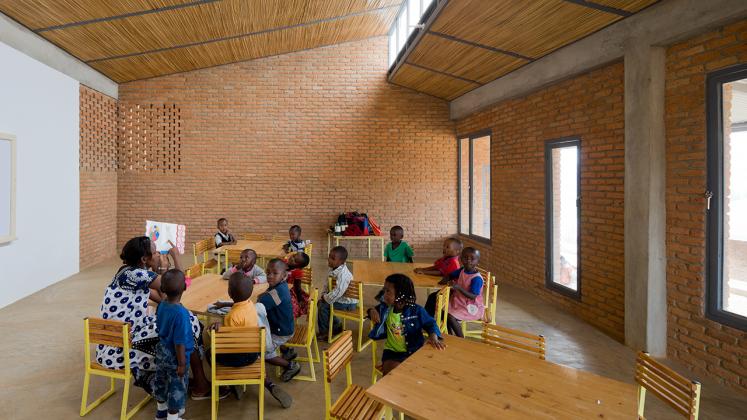 Photo of the Umubano Primary School, Photo by Iwan Baan, Early Childhood Education Classroom