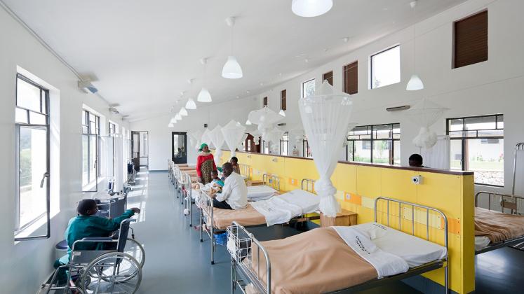 Photo of Butaro District Hospital, Photo by Iwan Baan, Hospital Room and Patient Area