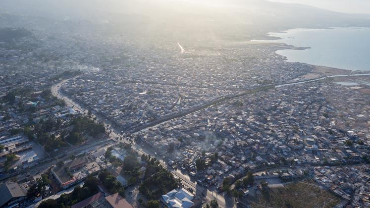 Photo of Gheskio Cholera Treatment Center, Photo by Iwan Baan, Site View of Port-au-Prince Coast
